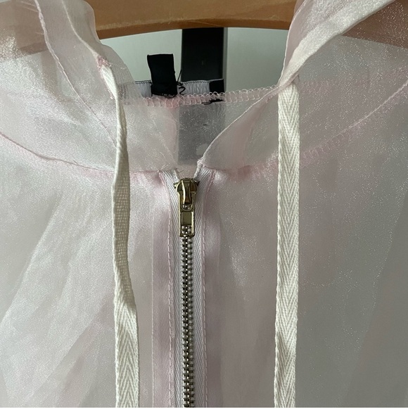 Iris Chiffon Hooded Jacket Sheer See Through Pink Women’s Size Medium - Picture 6 of 7